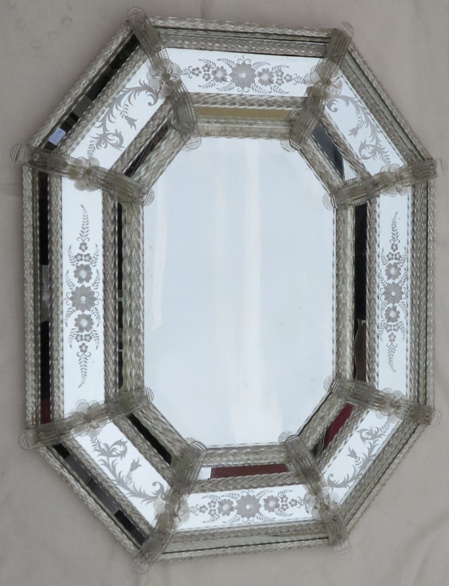 1950/70 'mirror Style Véronèse Octagonal Parecloses-photo-2