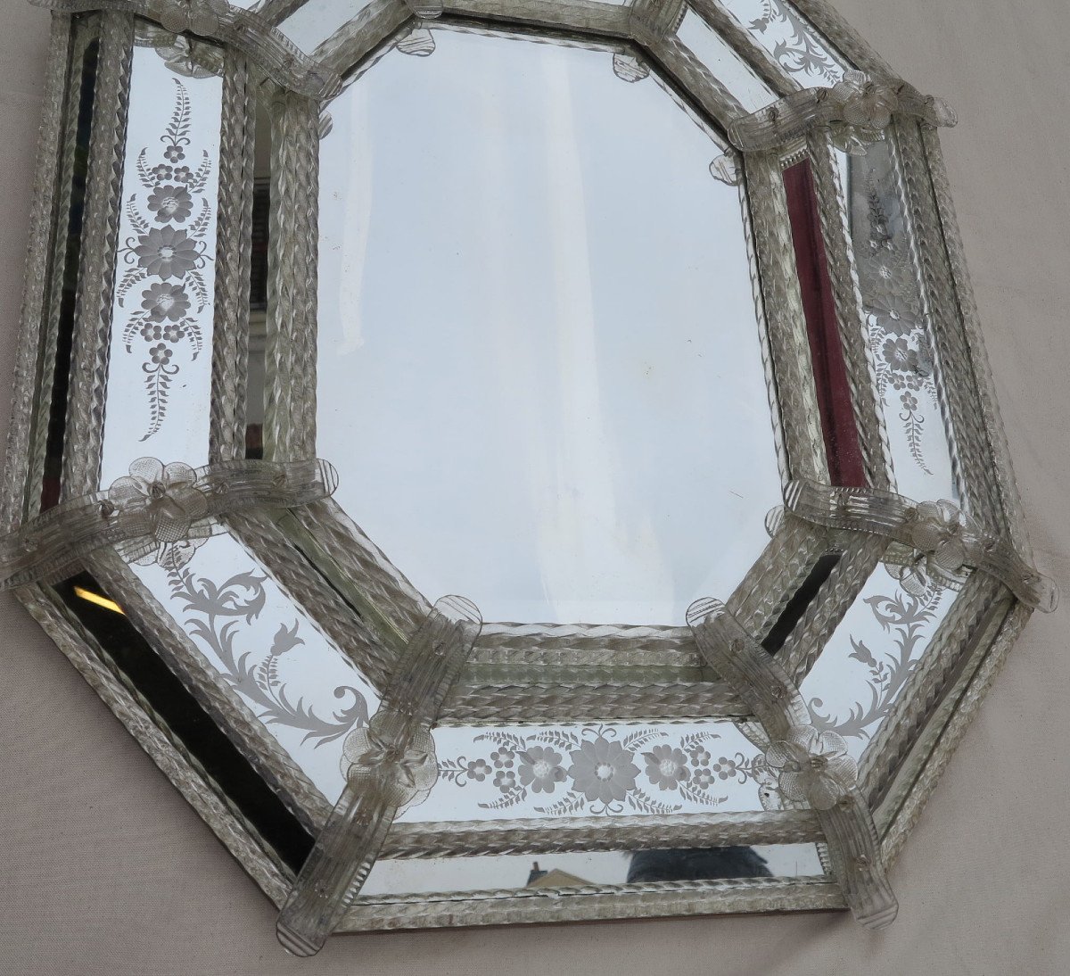 1950/70 'mirror Style Véronèse Octagonal Parecloses-photo-3