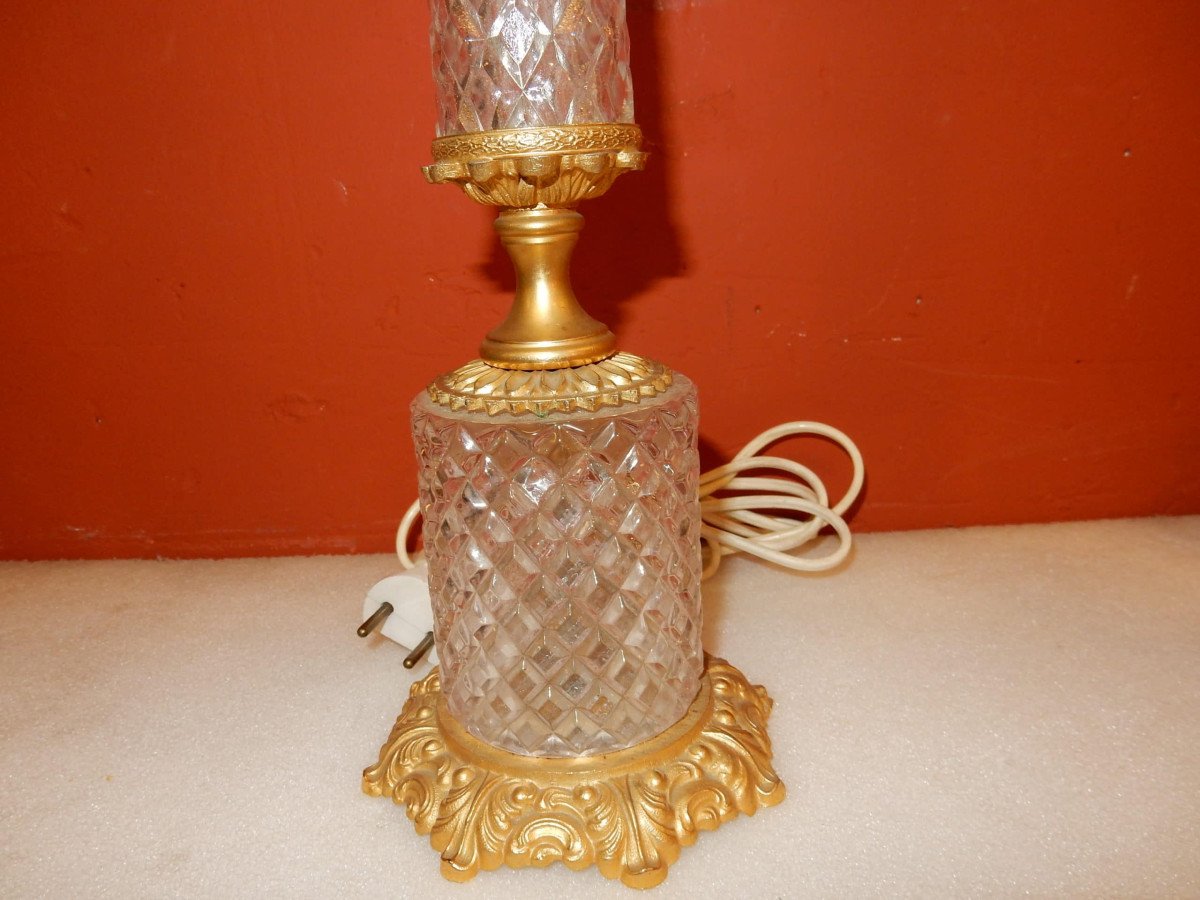 1970 ′ Pair Of Glass Or Crystal And Gilt Bronze Lamps-photo-1