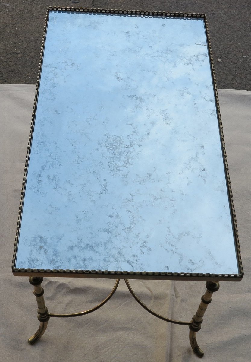 1950/70 ′ Bronze Coffee Table With Maison Baguès Gallery, Spacer-photo-3