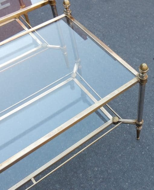 1950/70 ′ Pair Of Maison Jansen Glass Coffee Tables - 93 X 48 Xh 49 Cm-photo-1