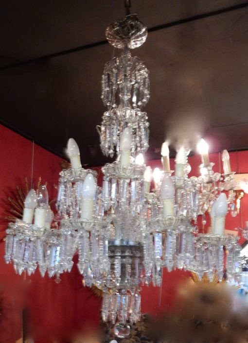 1950 ′ Chandelier 15 Branches 10 + 5 Baccarat-photo-4