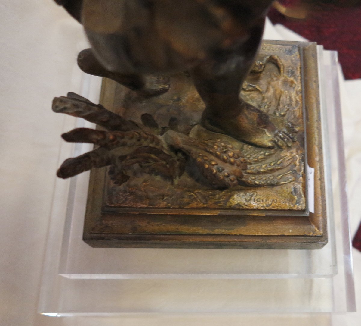 1890′ Statue Bronze Femme Signée Moreau-photo-3