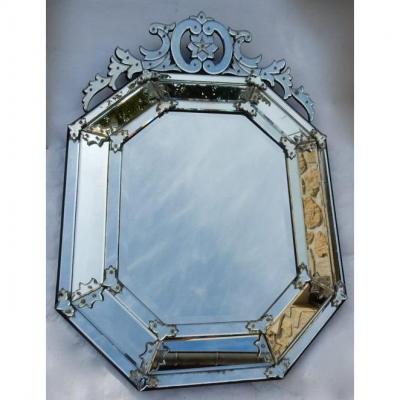 1880/1900 Louis XIV Style Mirror With 5 Branches Star 136 X 96 Cm