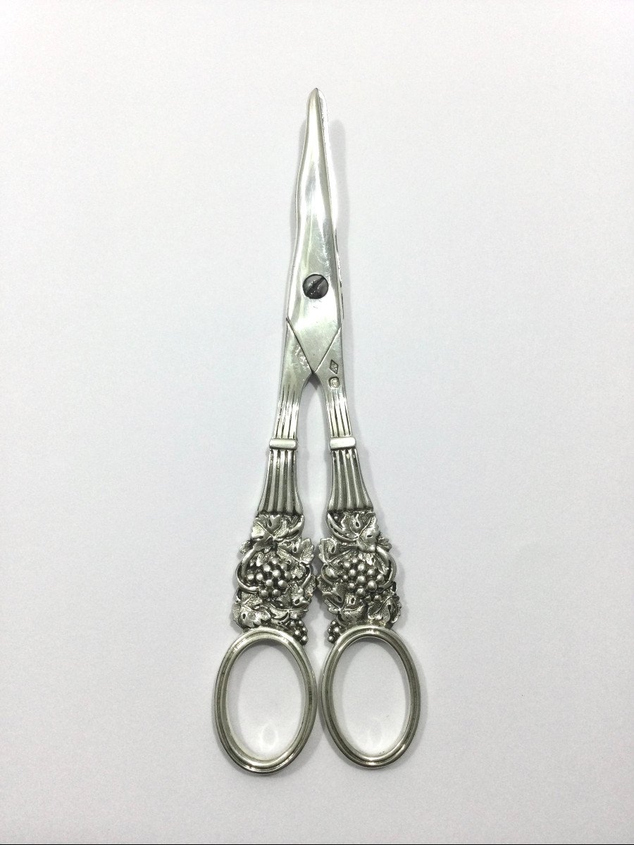 Pierre Queille - Pair Of Silver Grape Scissors-photo-3