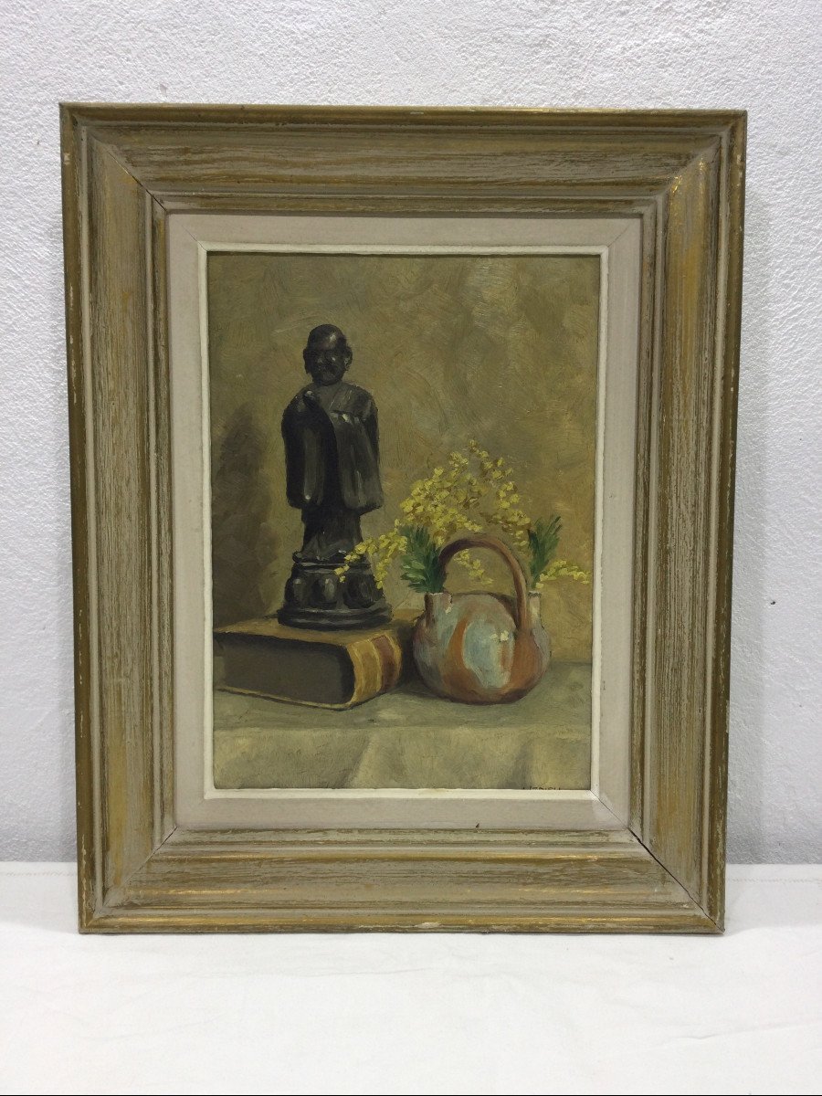 A . Ledieu Huile Sur Toile « Nature Morte »