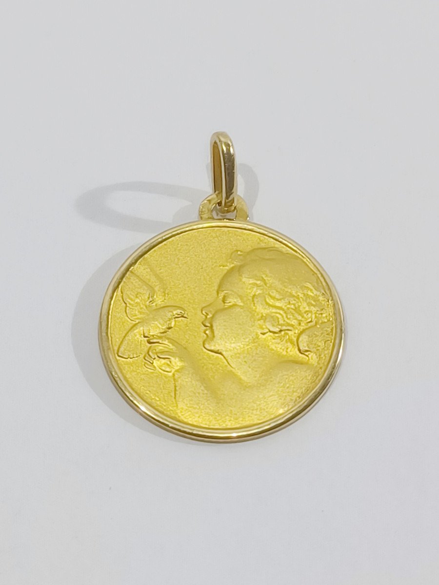 Médaille Ange Et Colombe 