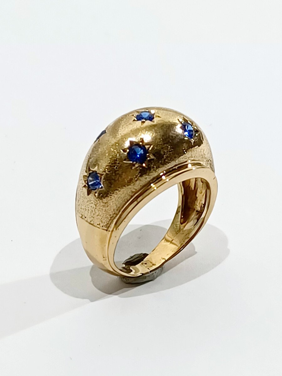 Gold Ring And Constellation Of Iolites