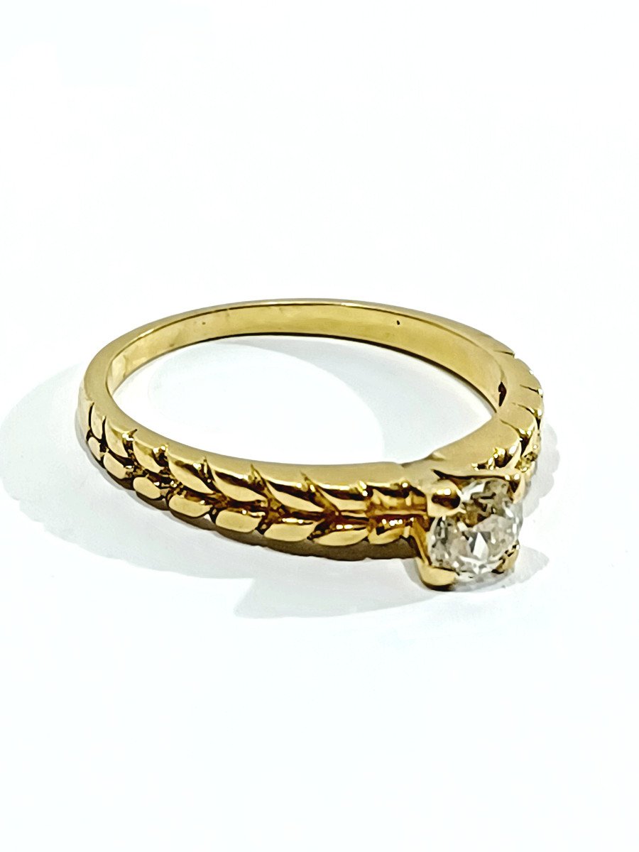 Yellow Gold And Diamond Solitaire-photo-5