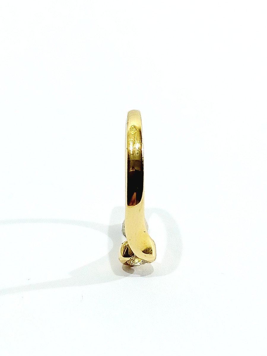 Yellow Gold And Diamond Solitaire-photo-6