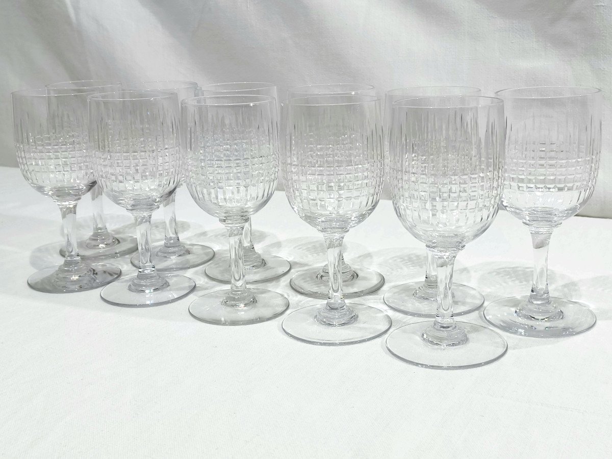 Baccarat – 11 Nancy White Wine Glasses-photo-4