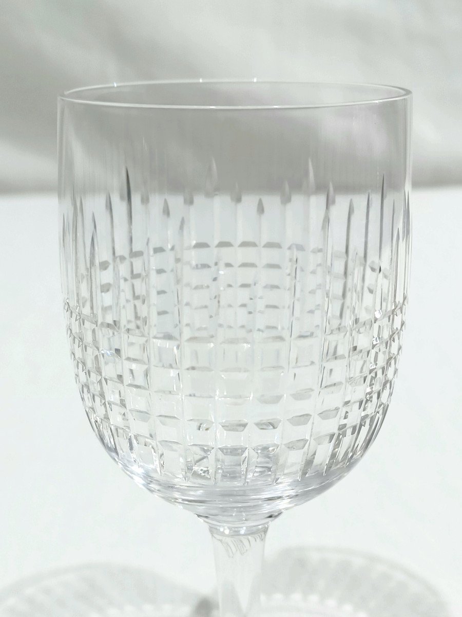 Baccarat – 11 Nancy White Wine Glasses-photo-3