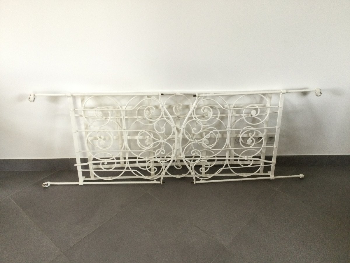 White Wrought Iron Folding Bed-photo-7