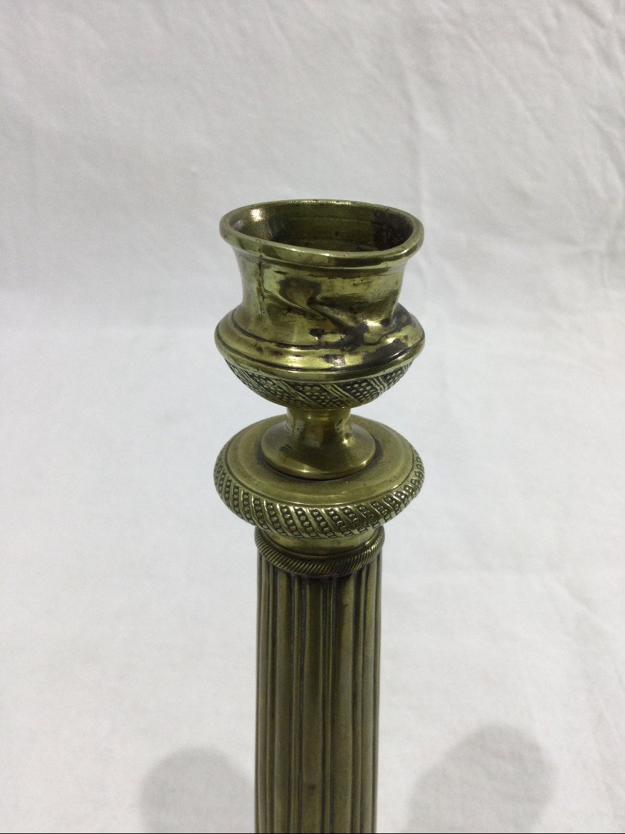 Pair Of Bronze Candlesticks-photo-6