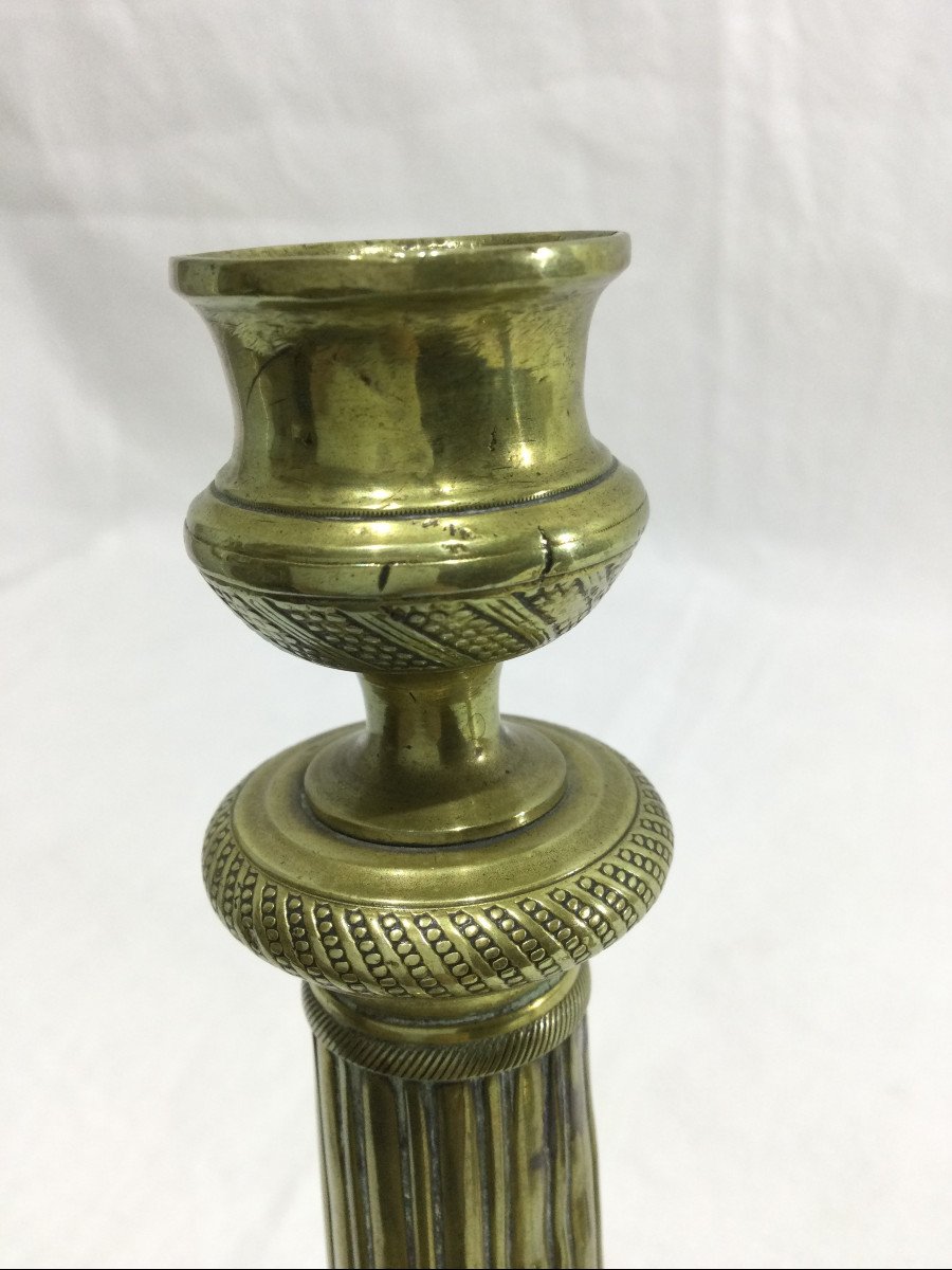 Pair Of Bronze Candlesticks-photo-8