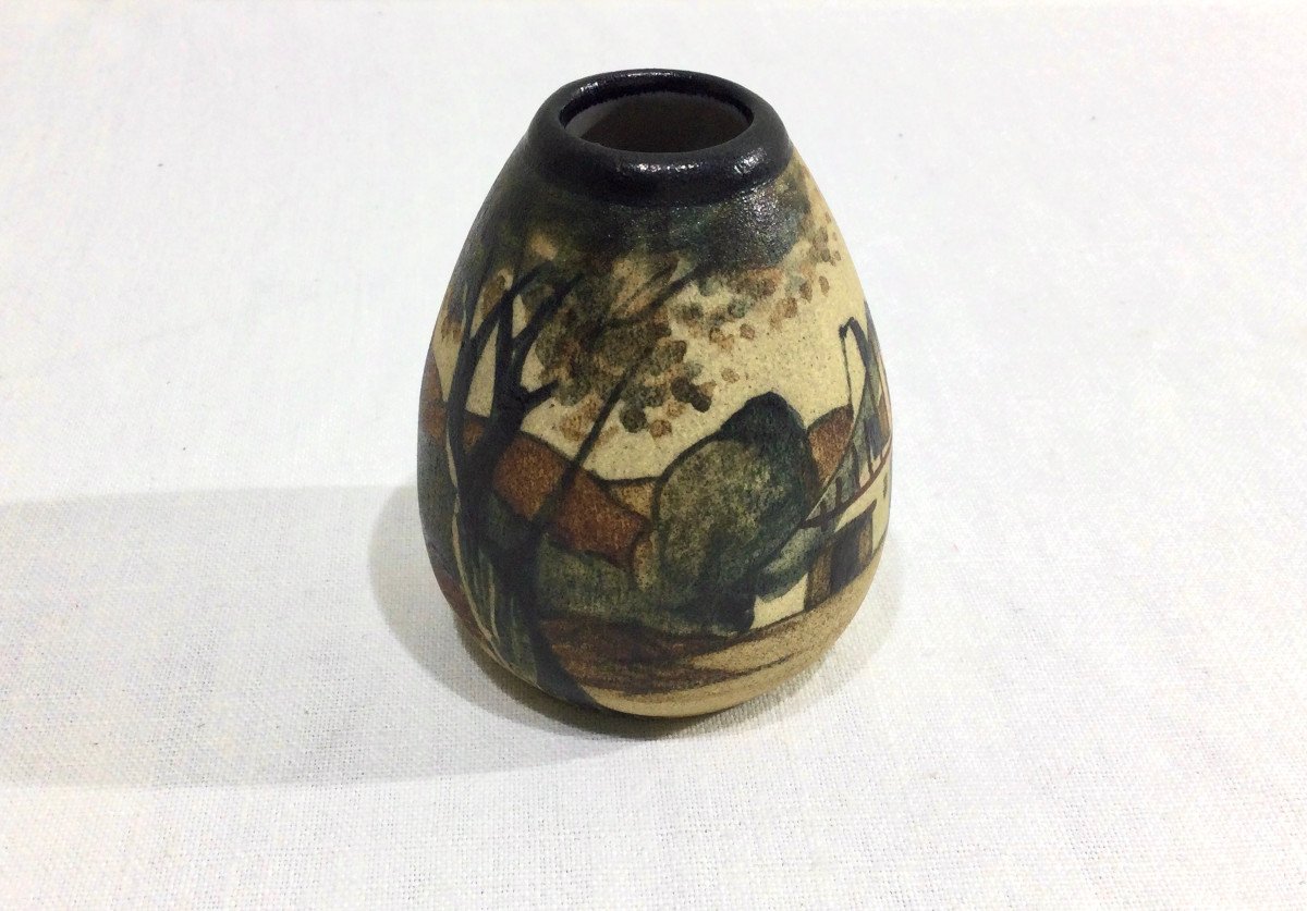 Ciboure Small Ovoid Ceramic Vase-photo-4
