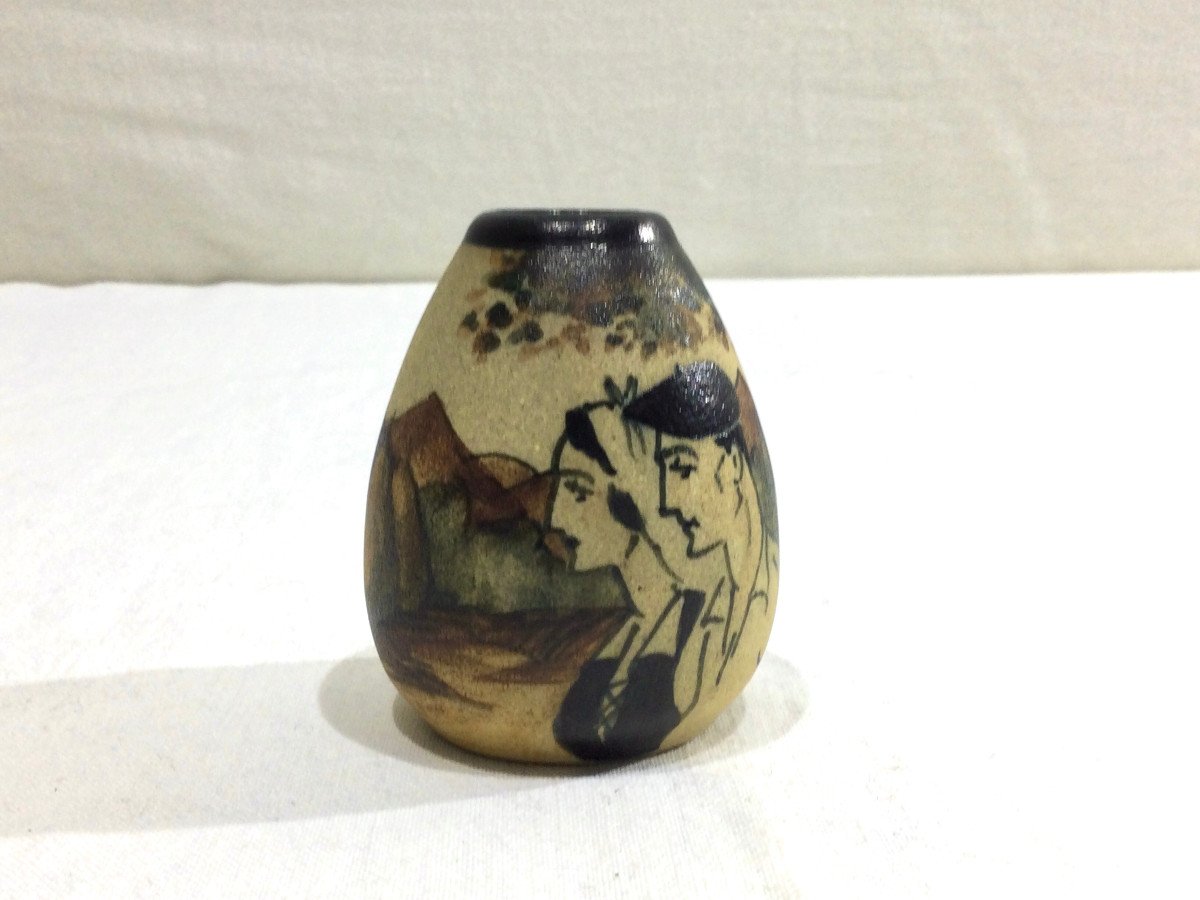 Ciboure Small Ovoid Ceramic Vase-photo-2