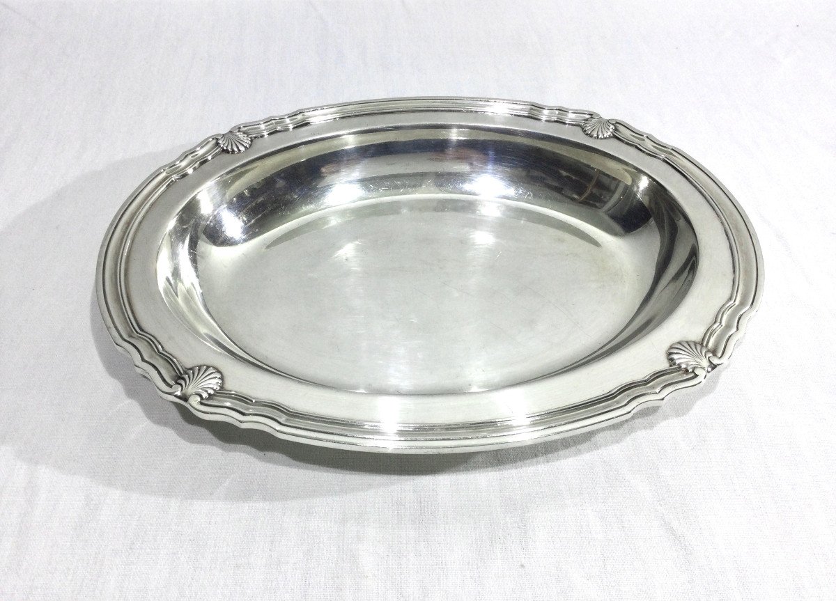 Gallia Collection Serving Dish In Silver Metal-photo-3