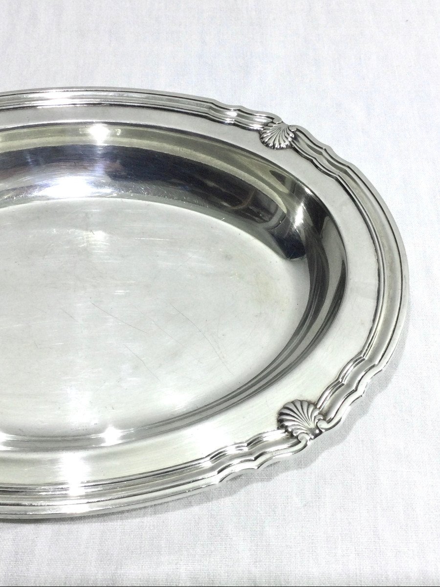 Gallia Collection Serving Dish In Silver Metal-photo-2