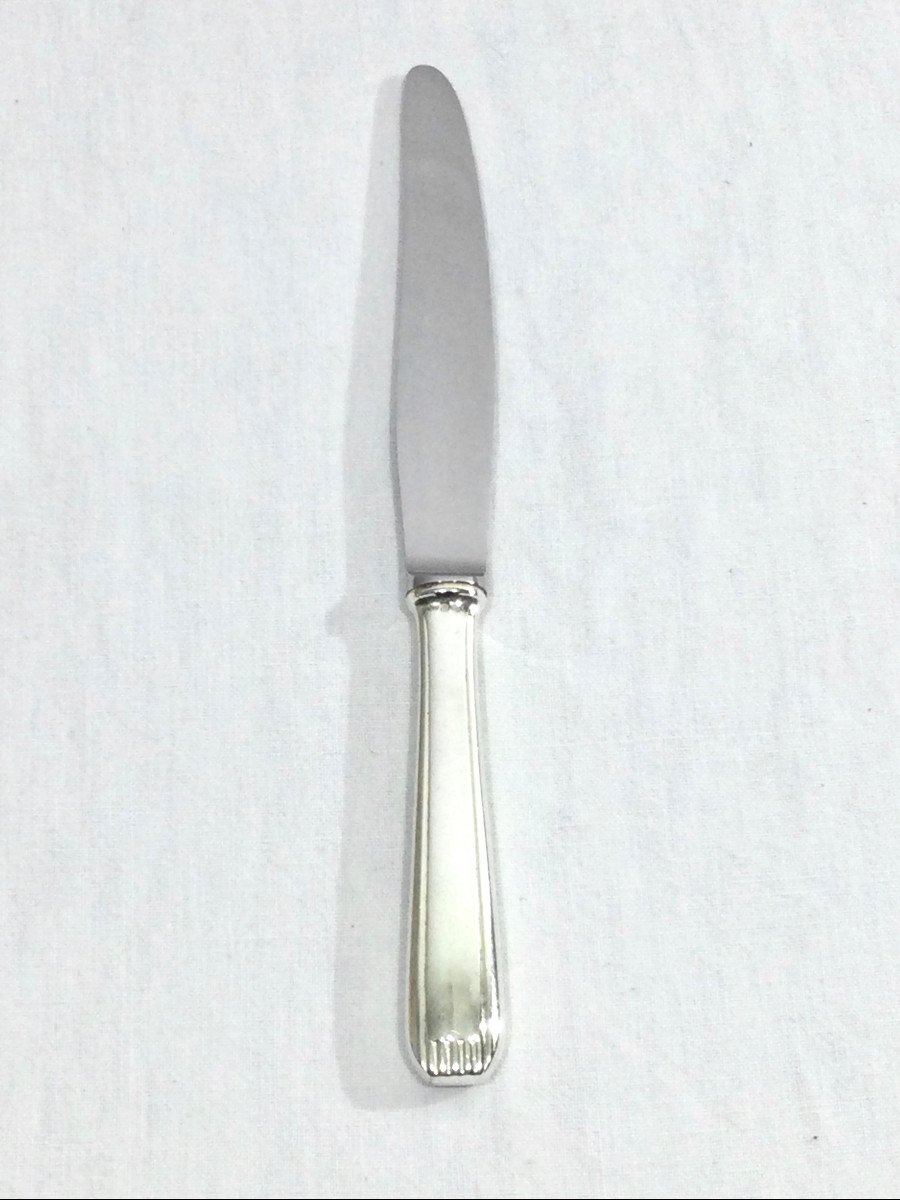 Christofle - Alfenide Silver Metal Knives-photo-4