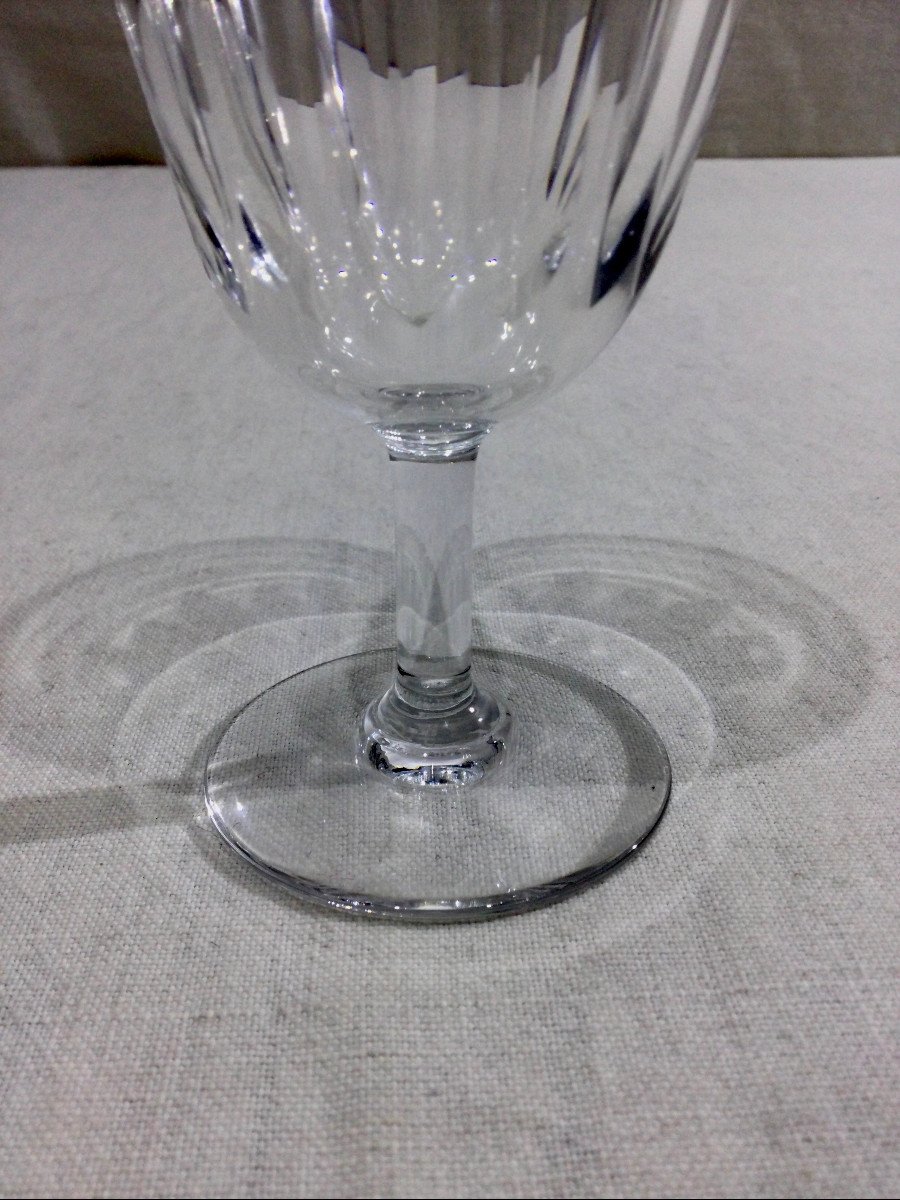 Baccarat – 12 Baccarat Crystal Water Glasses Casino Model-photo-5