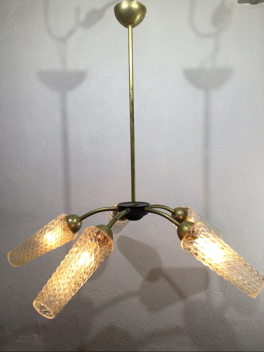 5 Light Chandelier 1970-photo-2