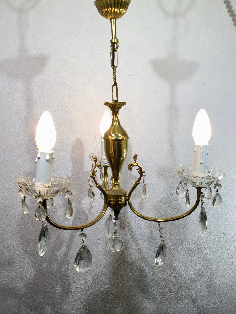 3 Light Chandelier With Tassels-photo-3