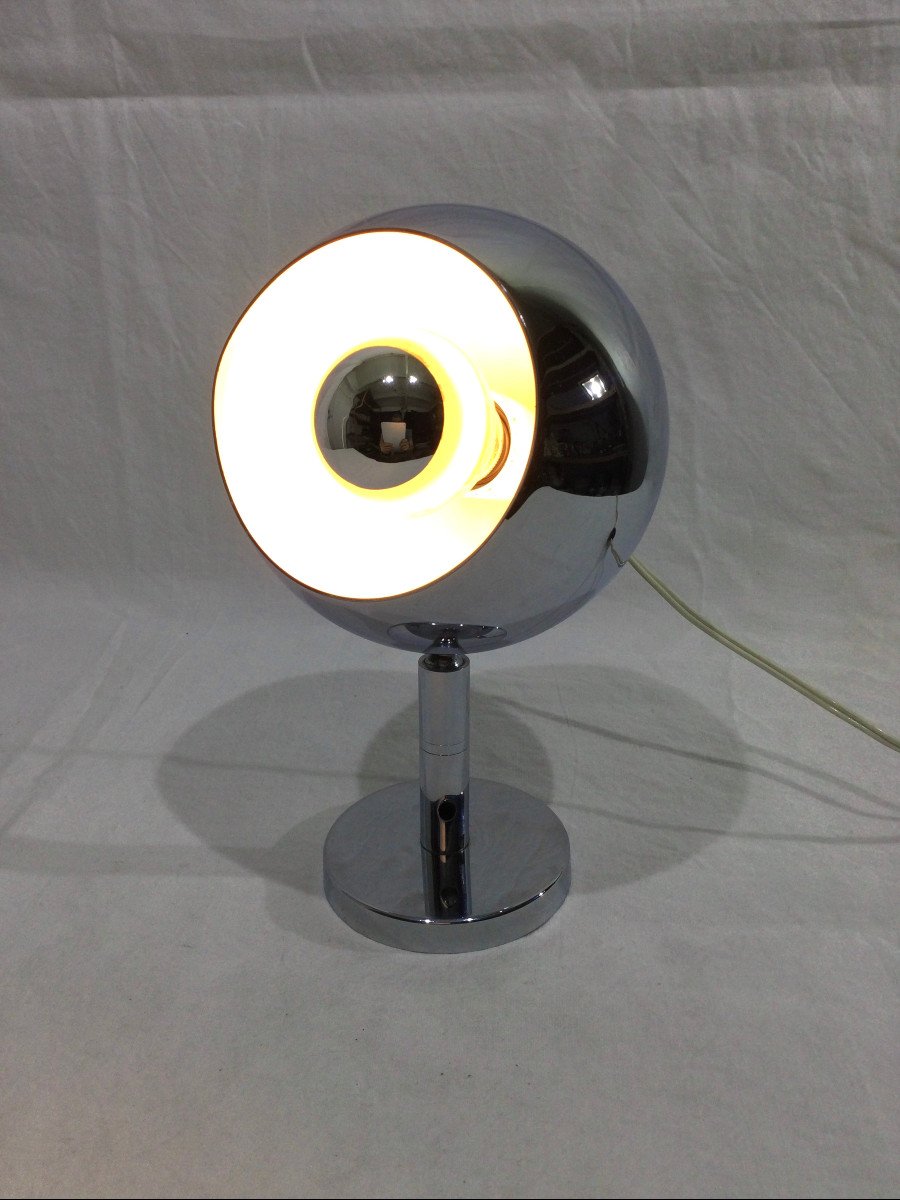 Eyeball Chrome Metal Desk Lamp-photo-7