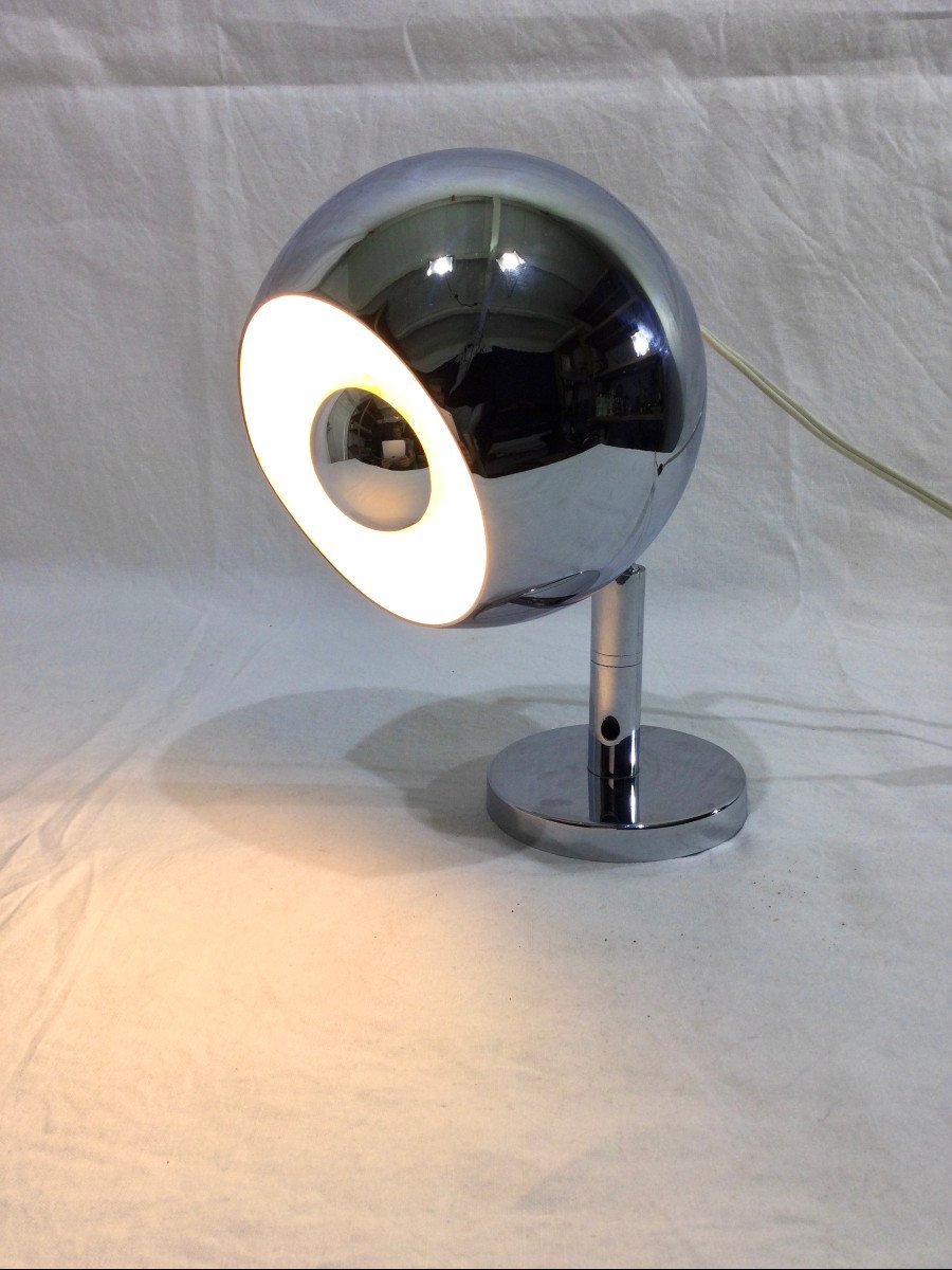 Eyeball Chrome Metal Desk Lamp-photo-8