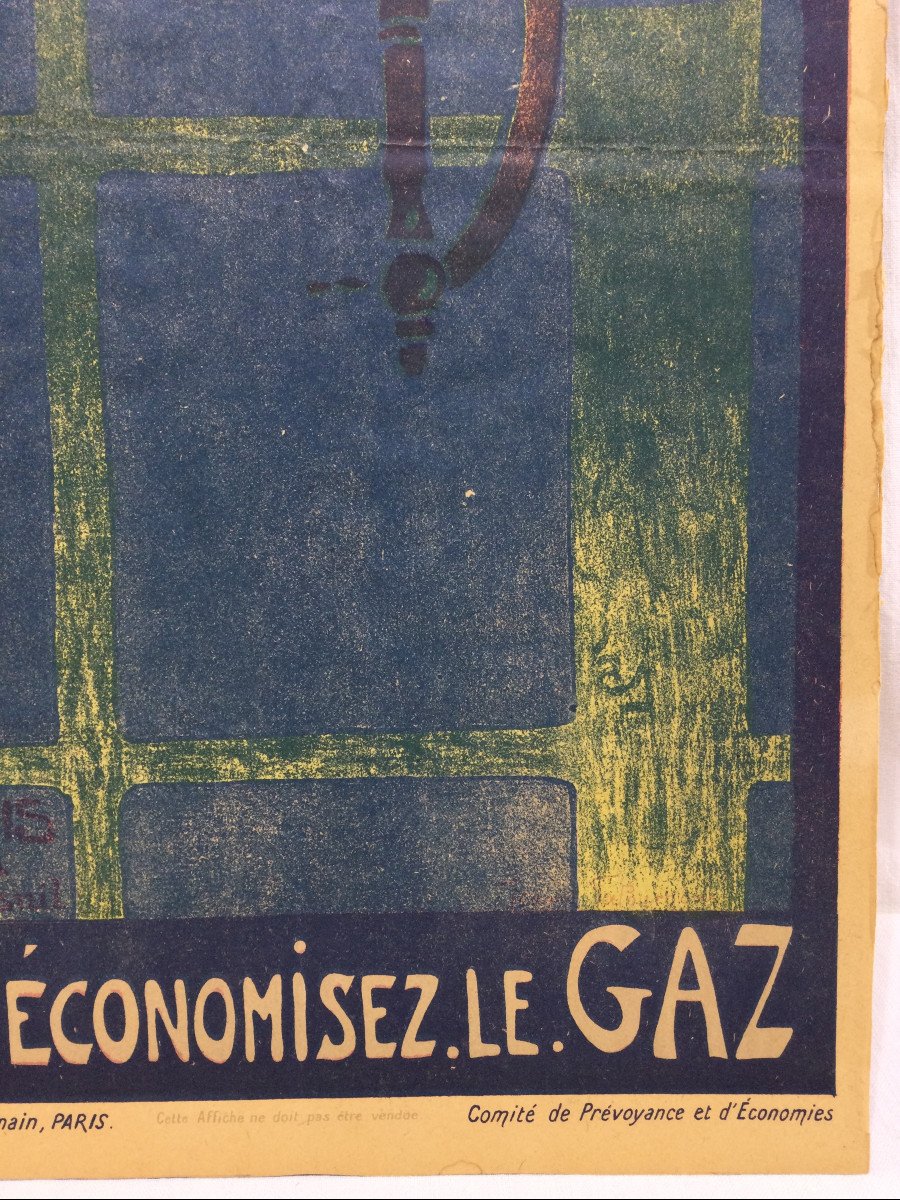 Affiche Ancienne : « Français économisez Le Gaz » -photo-1