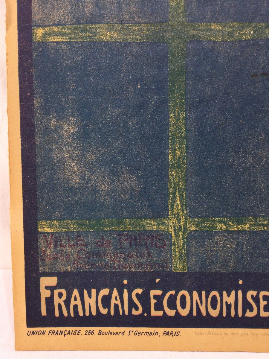 Affiche Ancienne : « Français économisez Le Gaz » -photo-2