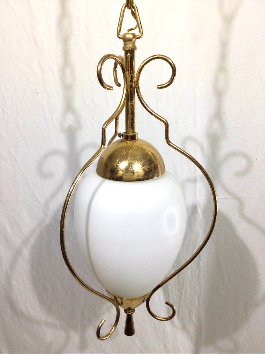 1 Light Lantern In Gold Metal-photo-6