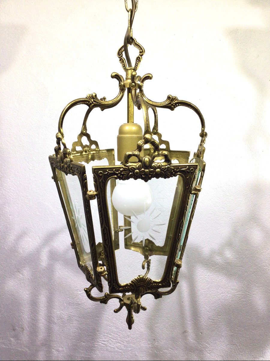 Bronze Lantern With Cut Sides-photo-1