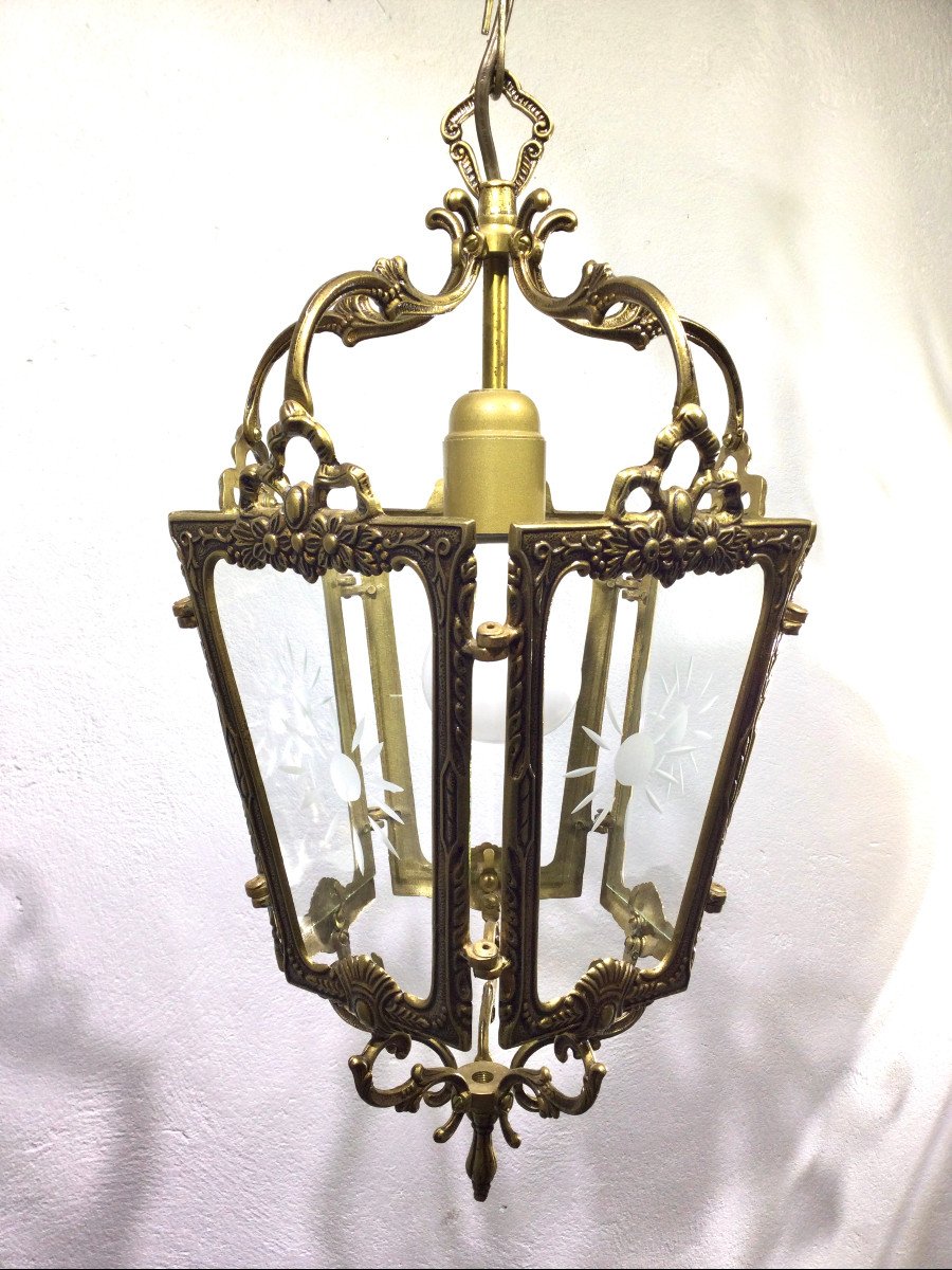 Bronze Lantern With Cut Sides-photo-7