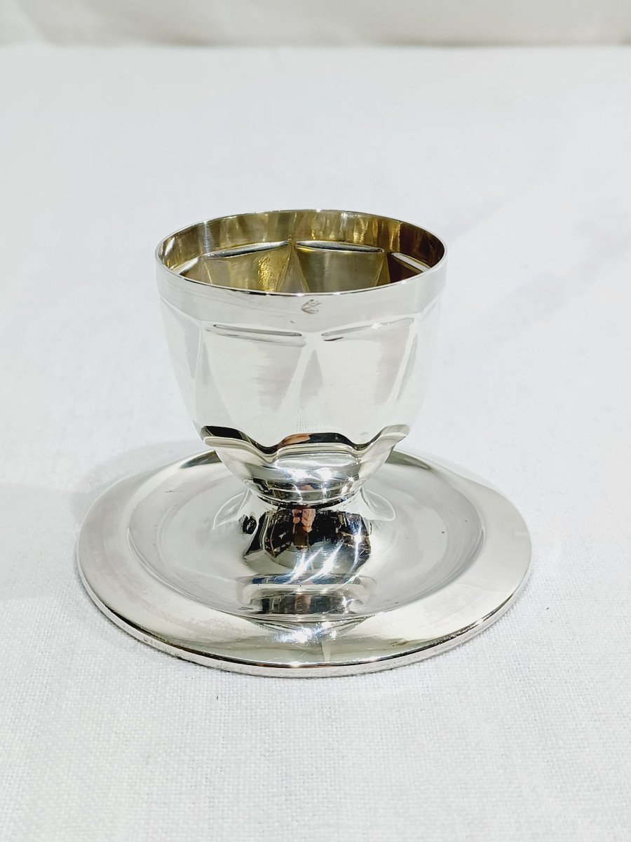 Louis Coignet – Flat Egg Cup In Sterling Silver 