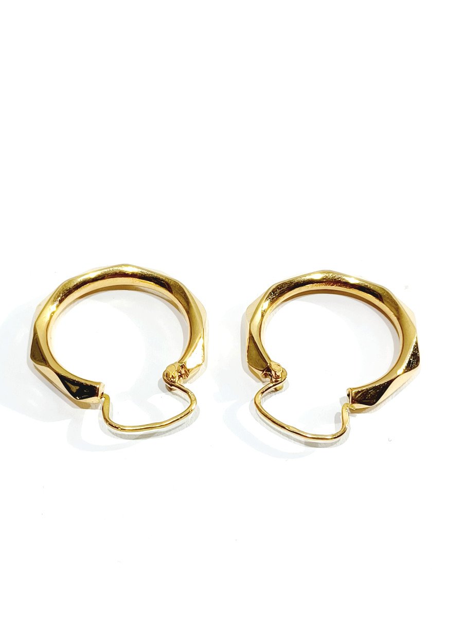 Pair Of Gold Creole Earrings-photo-4