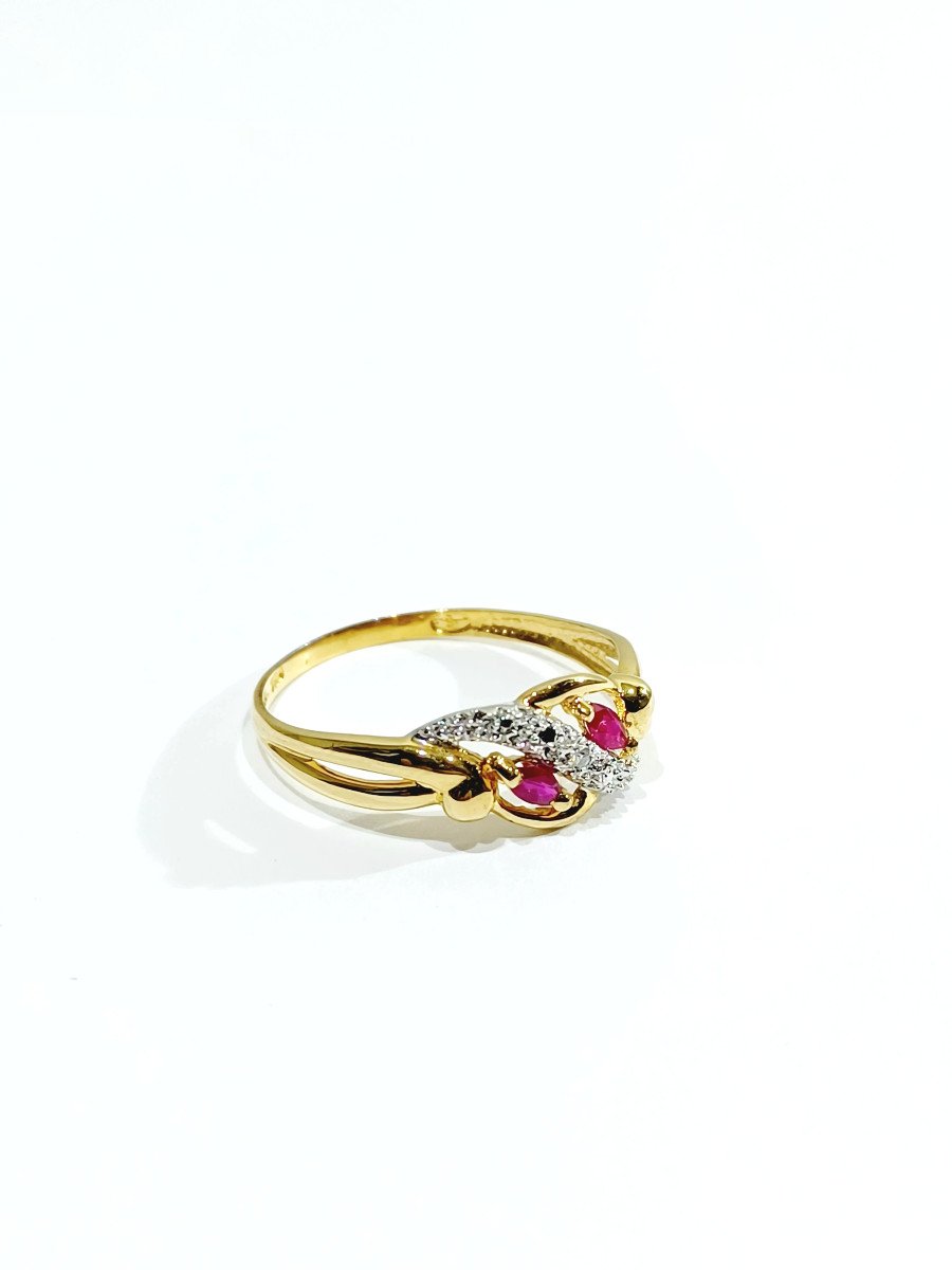 Bague Or Diamants Rubis-photo-5