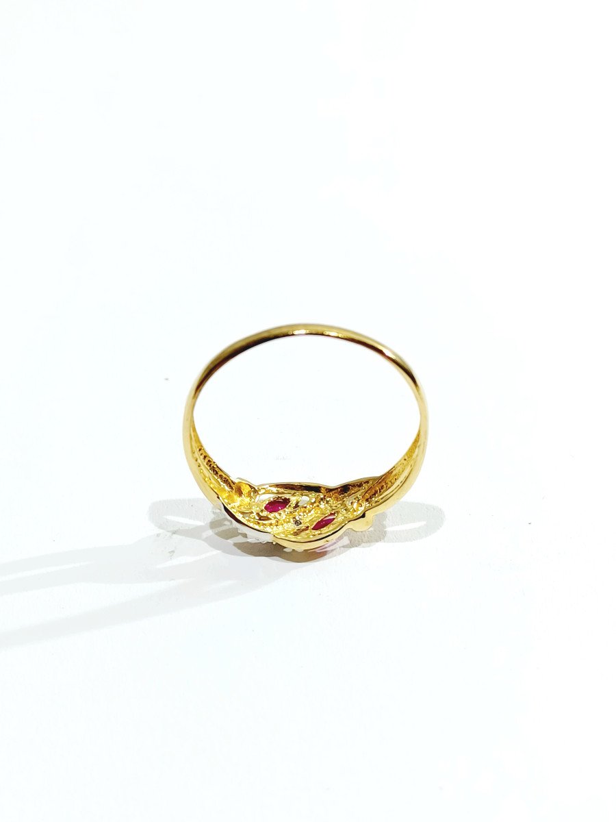 Bague Or Diamants Rubis-photo-6