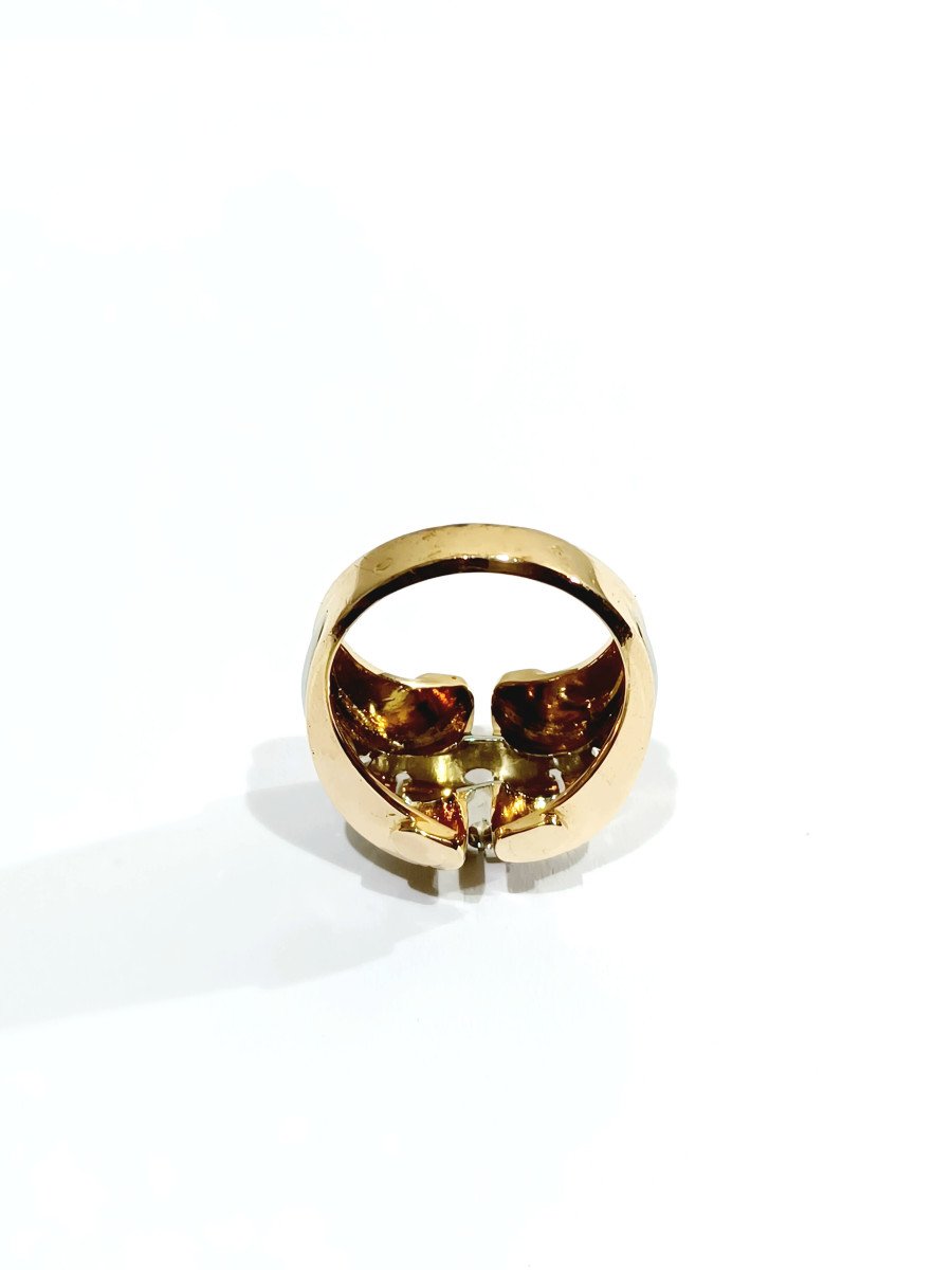 Gold And Diamond Tank Ring -photo-6