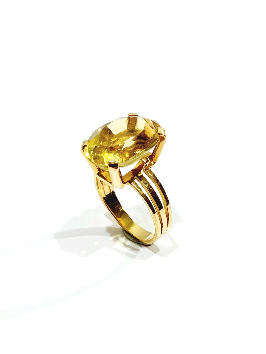 Rose Gold And Citrine Ring-photo-4