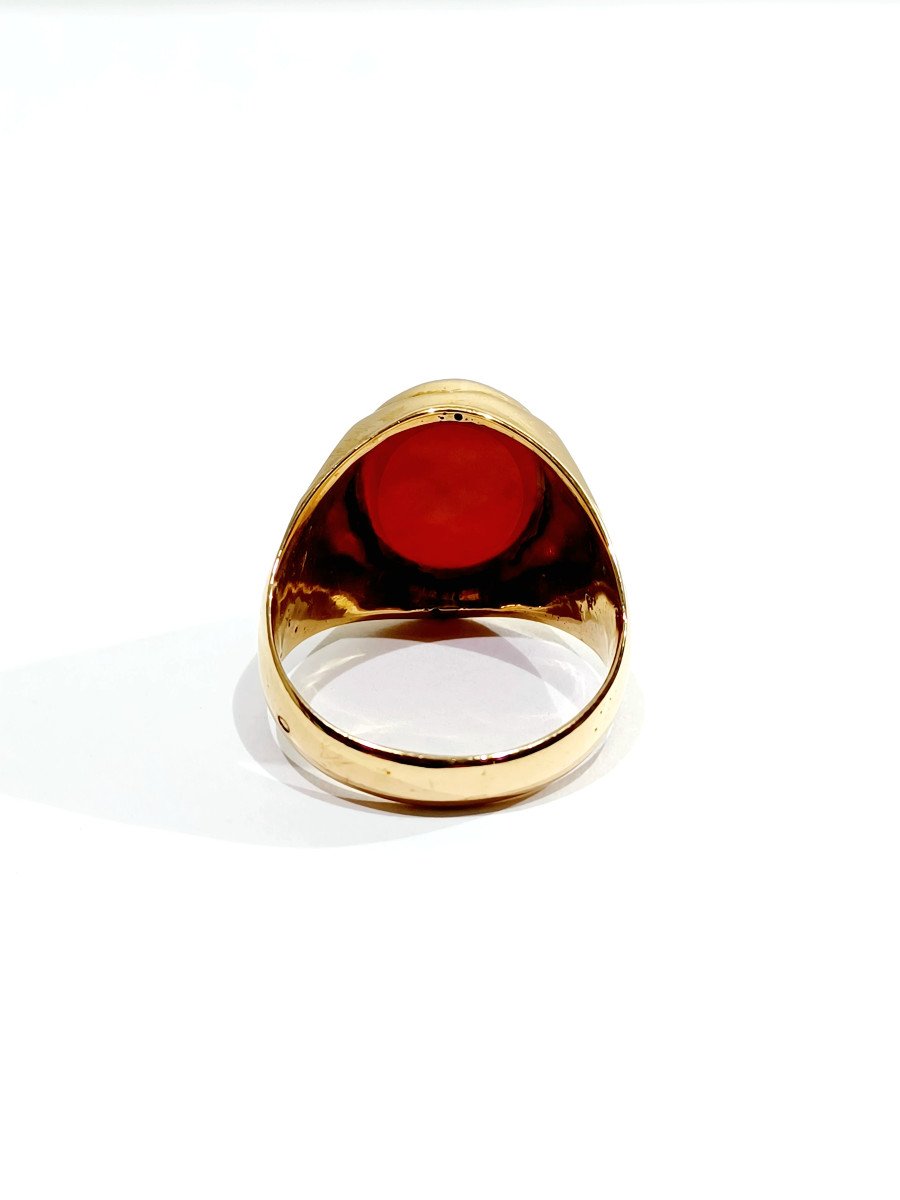 Men's Intaglio Gold And Carnelian Ring-photo-3