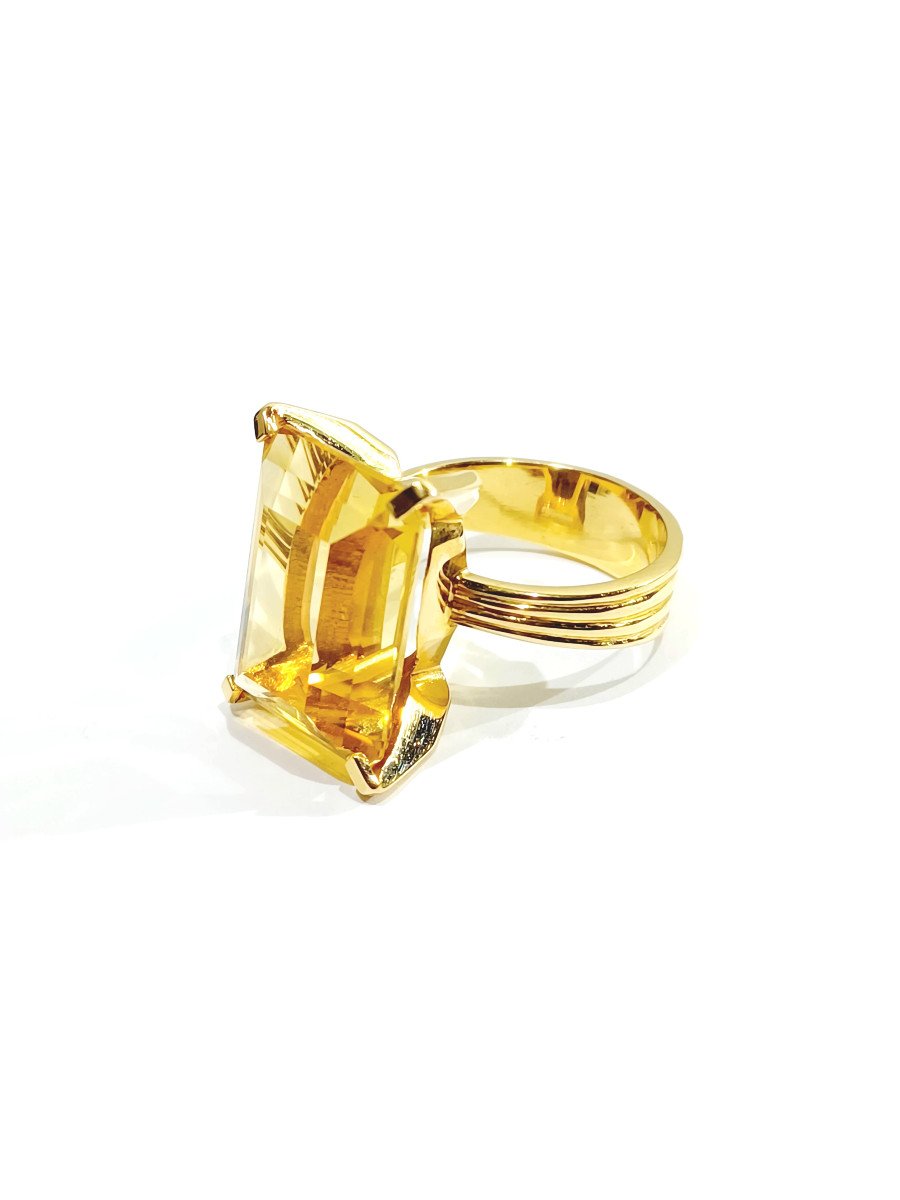 Gold And Citrine Ring-photo-4