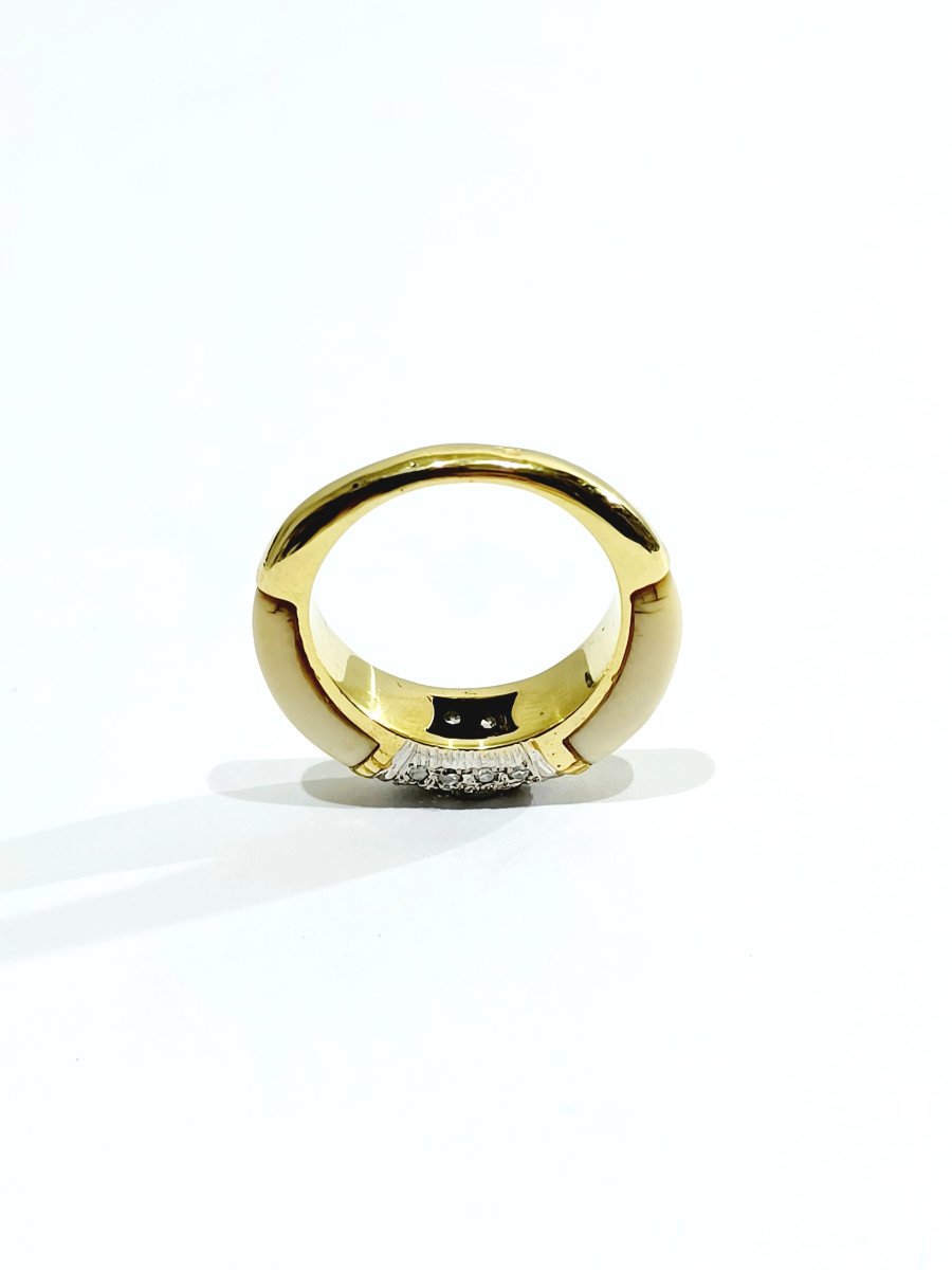 Bague Or Ivoire Et Diamants-photo-6