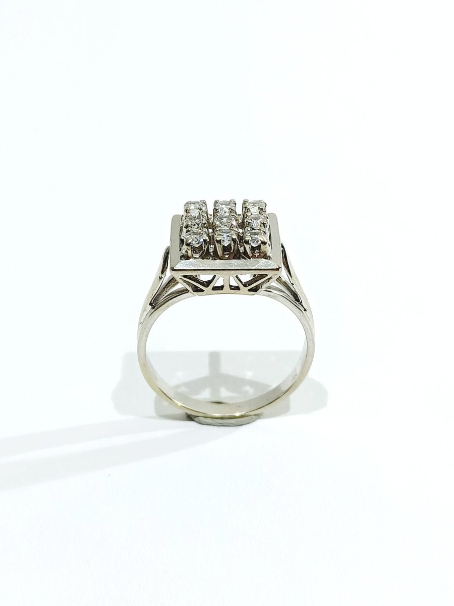 Pavement Diamonds And White Gold Ring-photo-2