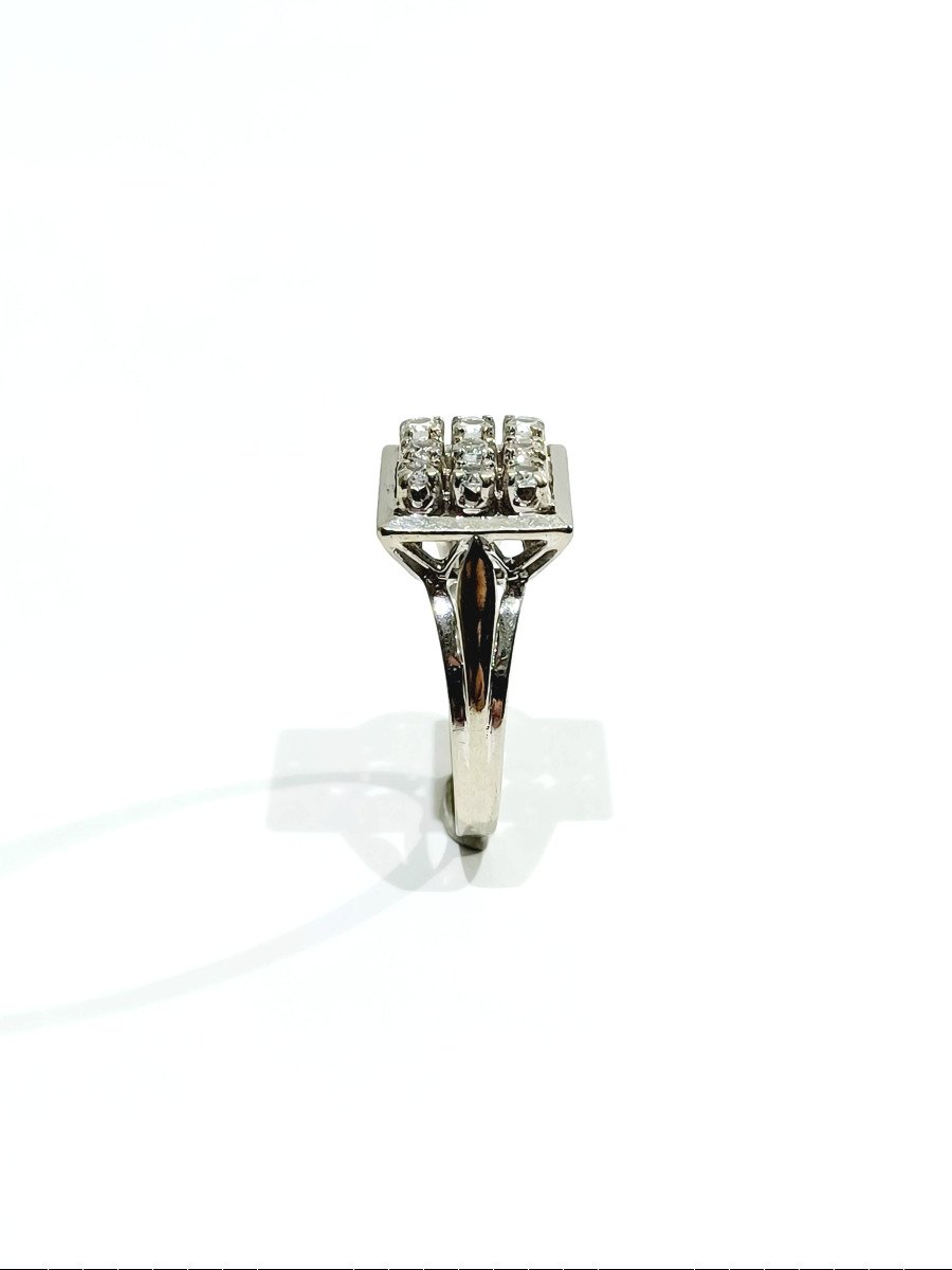 Pavement Diamonds And White Gold Ring-photo-3