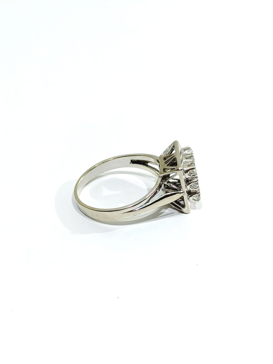 Pavement Diamonds And White Gold Ring-photo-3