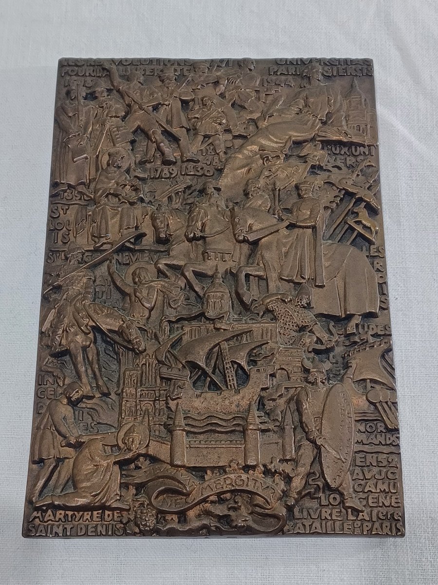 Raymond Delamarre – Bronze Plaque “notre Dame Revolutions”