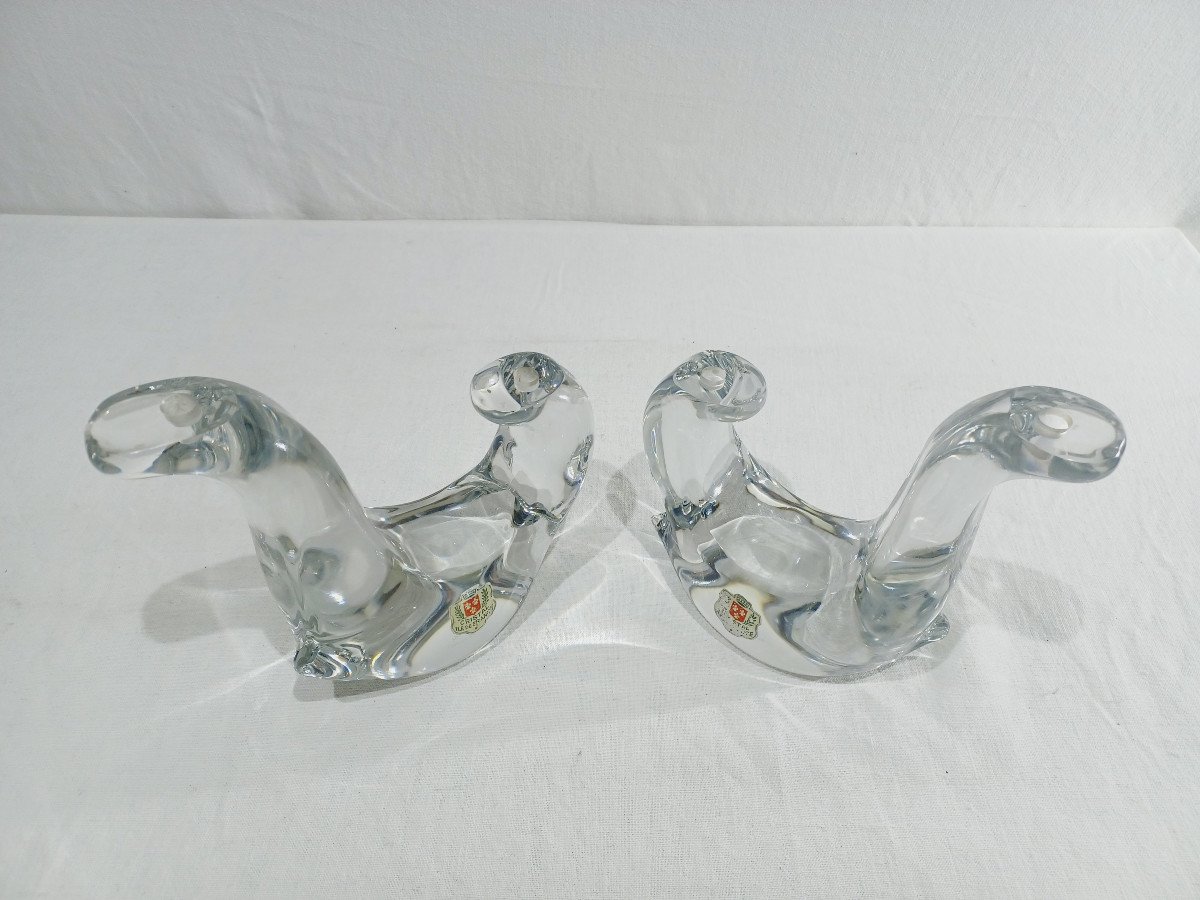 Pair Of Crystal Candlesticks-photo-2