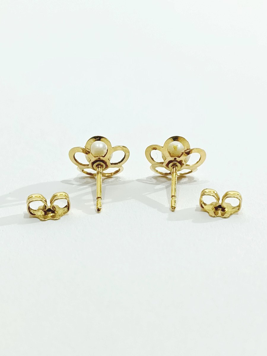 Pair Of Gold And Pearl Earrings -photo-1