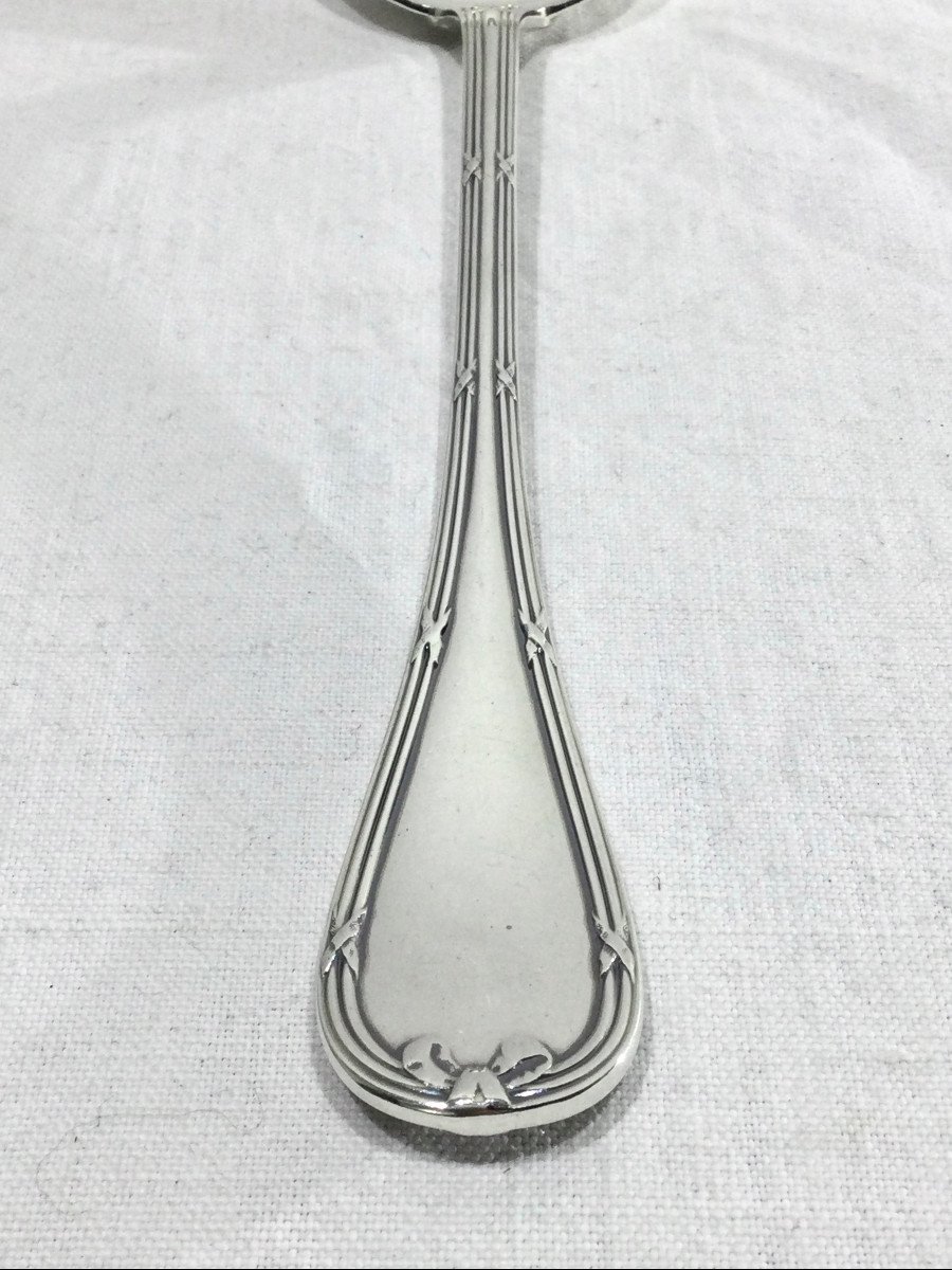  Christofle – Crossed Ribbons Stewing Spoon -photo-3